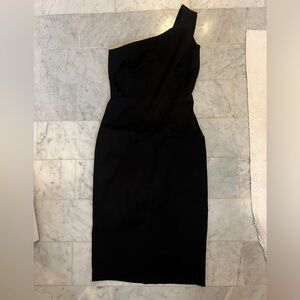 Fabulous Banana Republic One Shoulder dress in black.